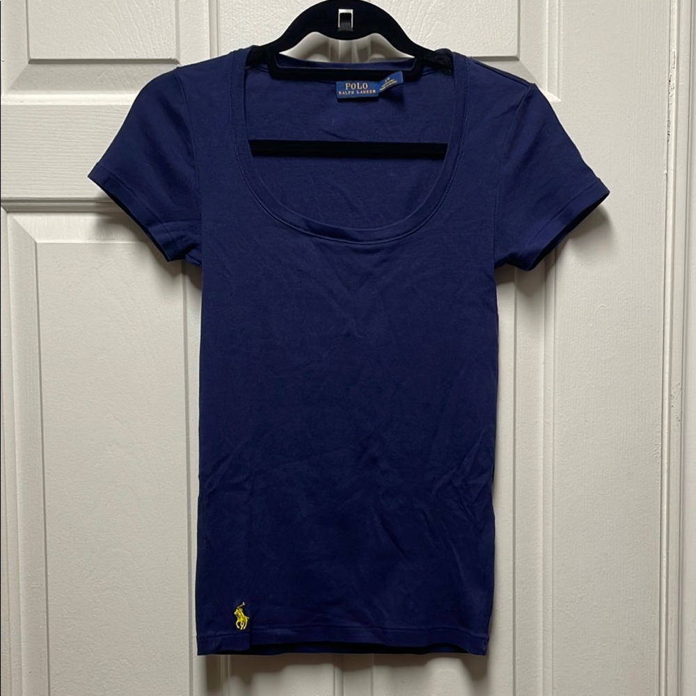 Polo by Ralph Lauren Women's Navy Blue T-Shirt